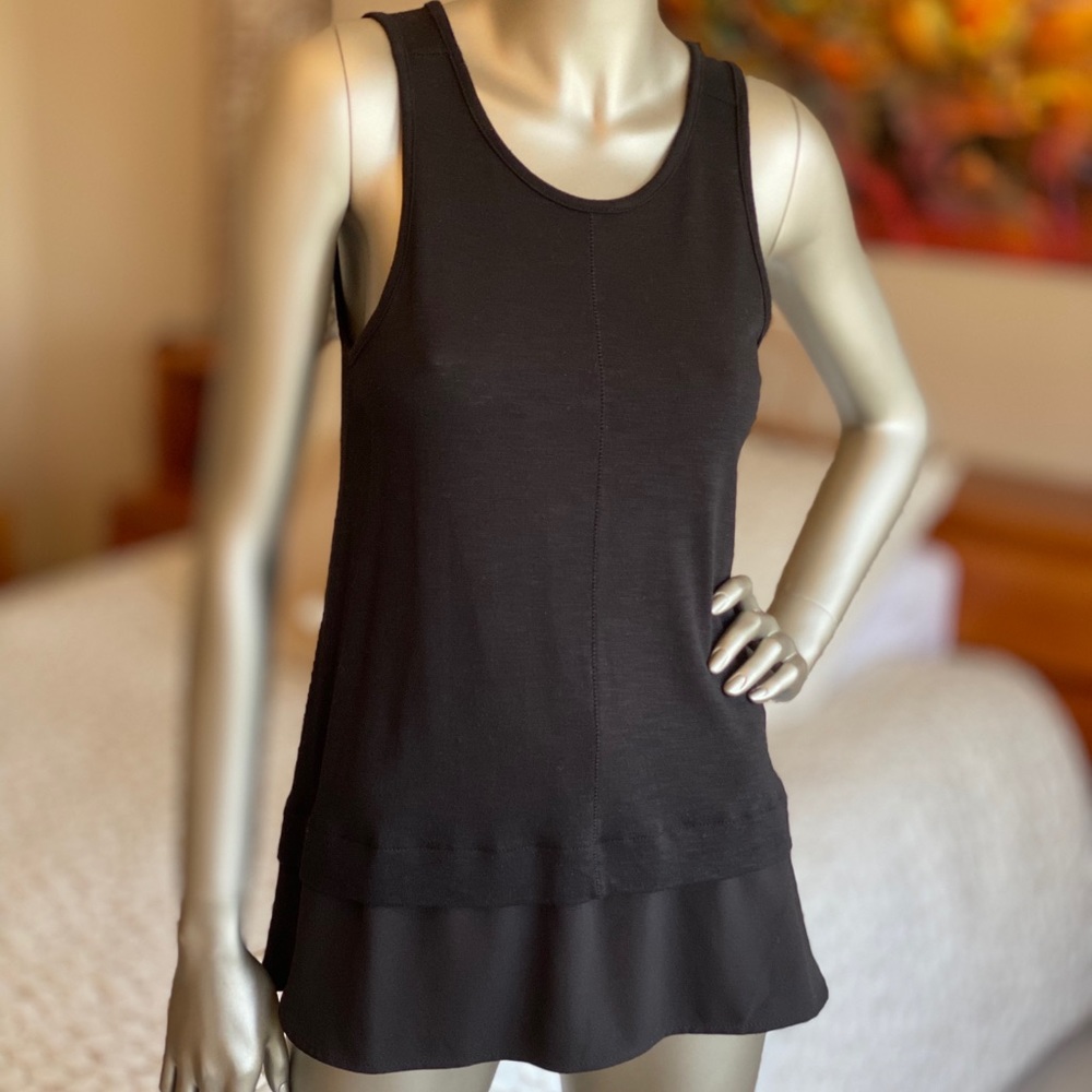 JCrew Black Sleeveless Sheer Chiffon Bottom